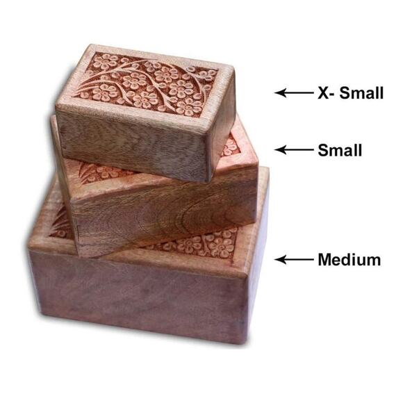 Keepsake Urn for Ashes, Wooden Urn for Human Pet Ash Funeral Cremation Urn Small - Picture 8 of 8